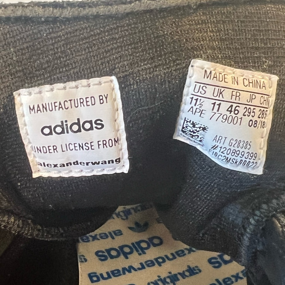🔥🖤🖤Adidas Alexander Wang X Skate Black Suede sneakers size 11.5, used but SLEEK - Picture 11 of 14